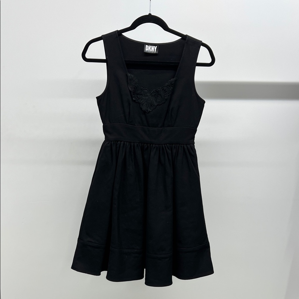 DKNY Structured Black Dress